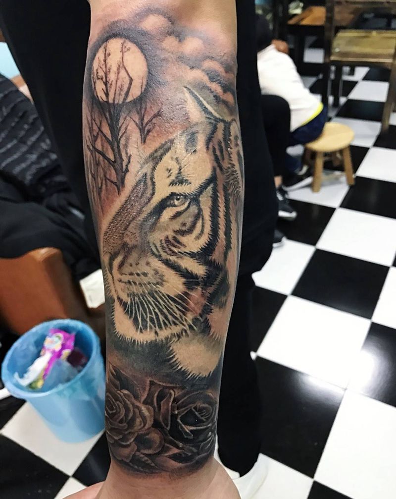 欧美包小臂纹身图片