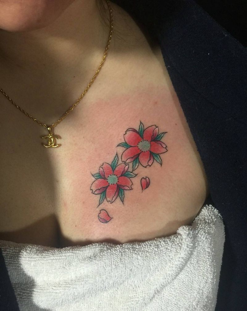 樱花纹身图片