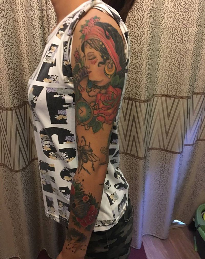 欧美花臂纹身图片