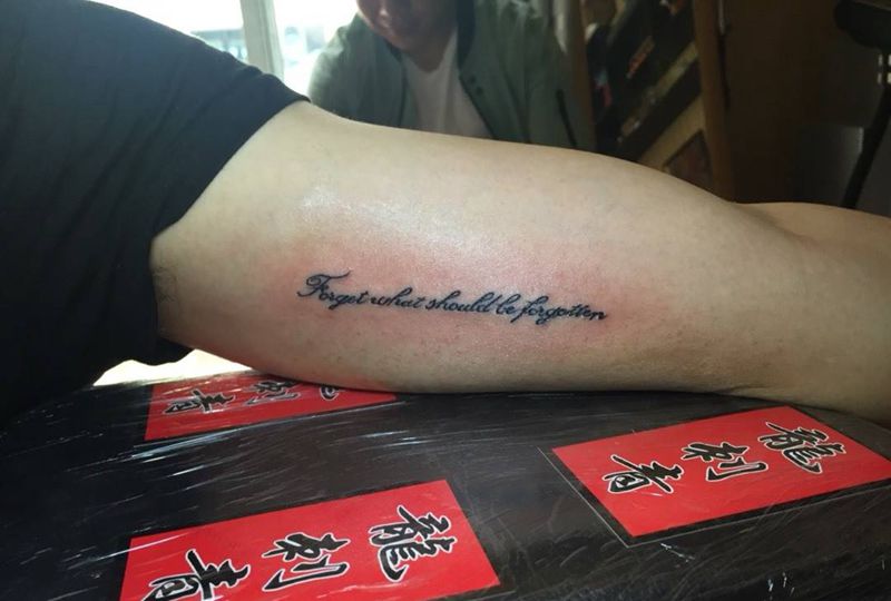 英文纹身图片_成品手臂清新字符纹身图案