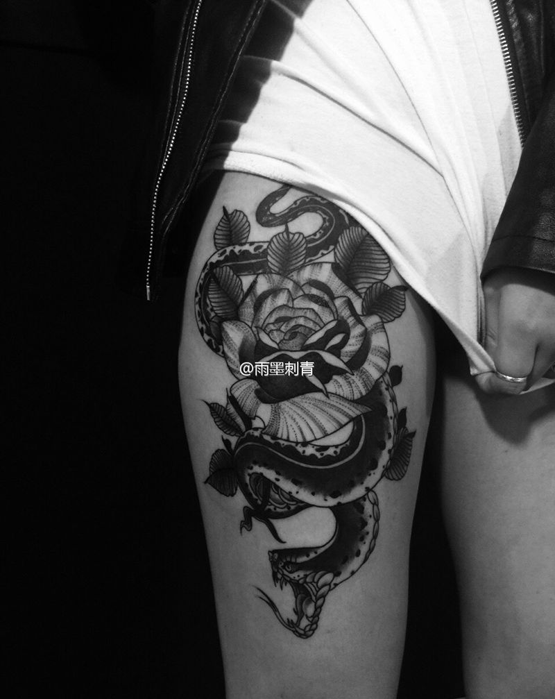 蛇纹身图片_欧美动物成品雨墨刺青宜兴无锡.纹身图案