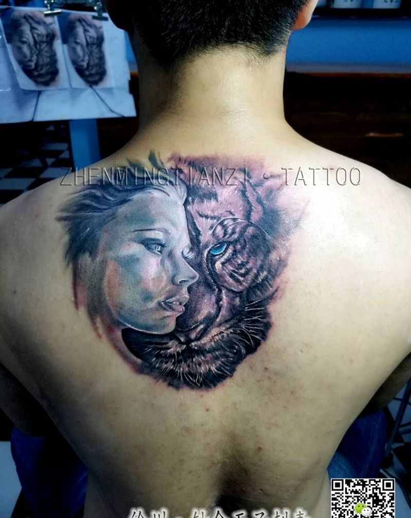 欧美写实作品 遮盖白癜风纹身图片