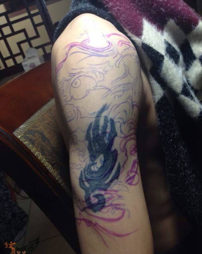 般若纹身图片_无锡.宜兴雨墨刺青常州手臂传统宗教人物原创纹身图案