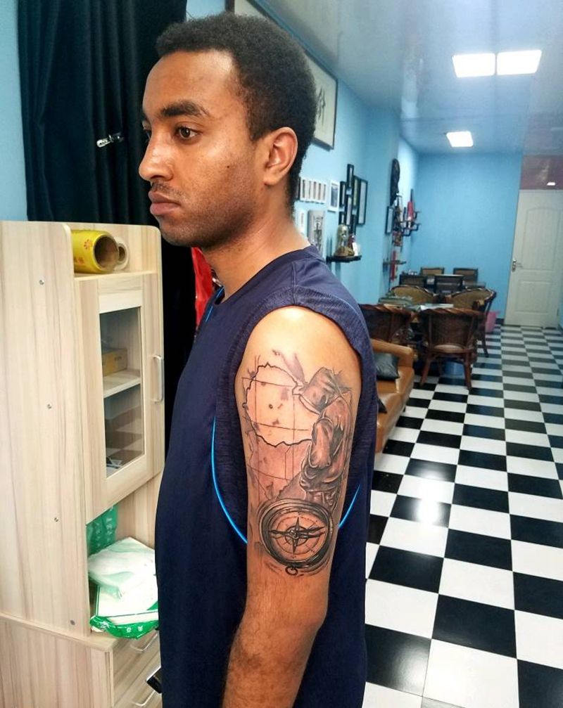 外国友人 埃塞俄比亚纹身图片