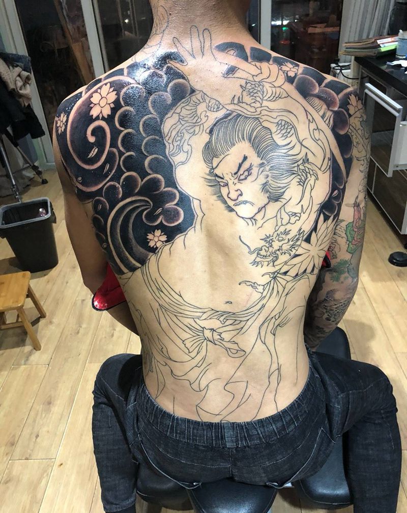 九纹龙纹身图片