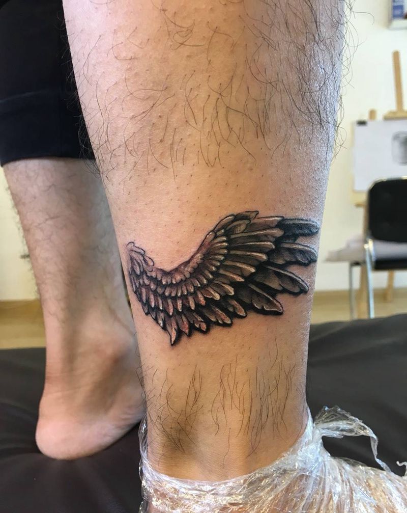 善恶翅膀纹身图片