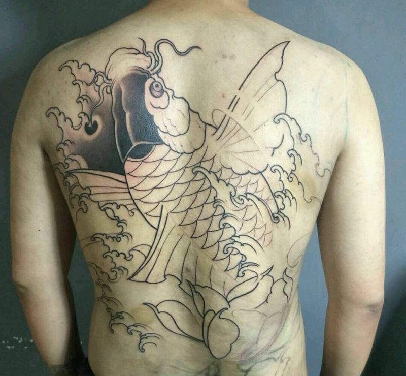 鲤鱼纹身图片