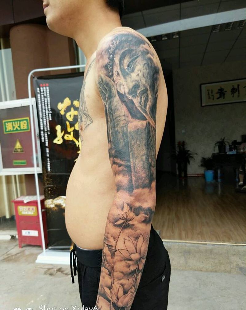 如来花臂纹身图片