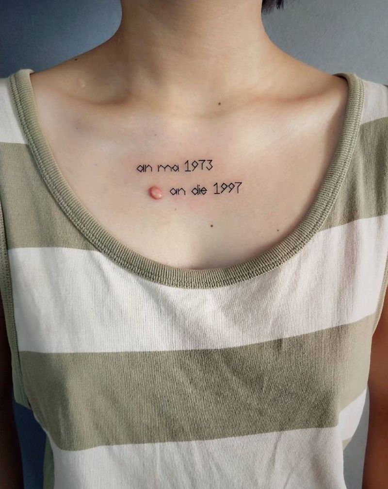 小英文纹身图片_胸部英文纹身图案