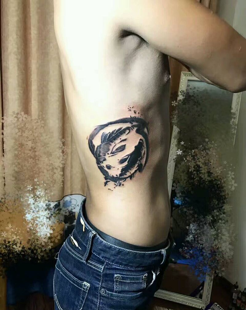 阴阳鱼纹身图片_成品纹身图案