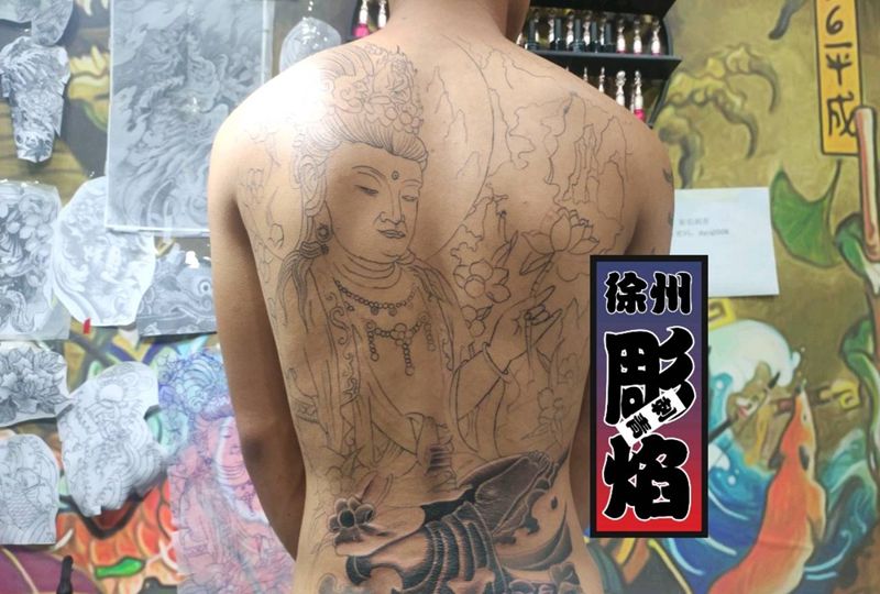 观音纹身图片_新传统纹身图案