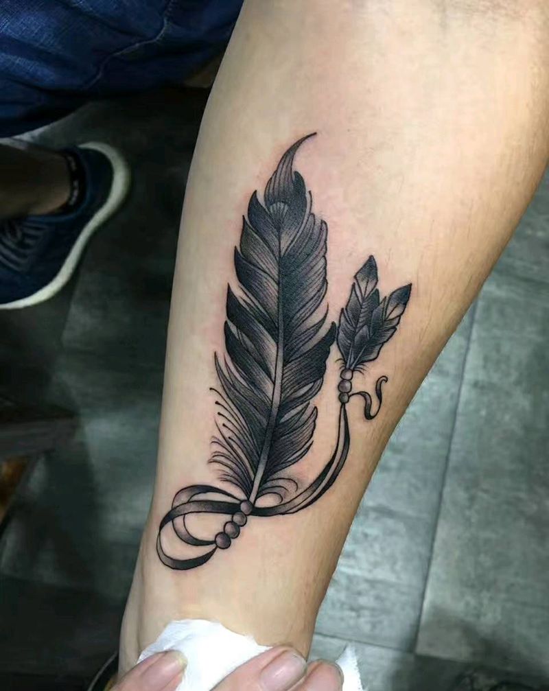 羽毛纹身图片