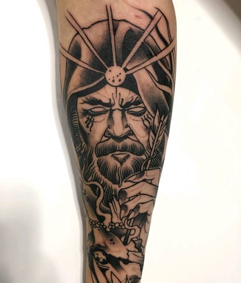 冥王哈迪斯纹身图片