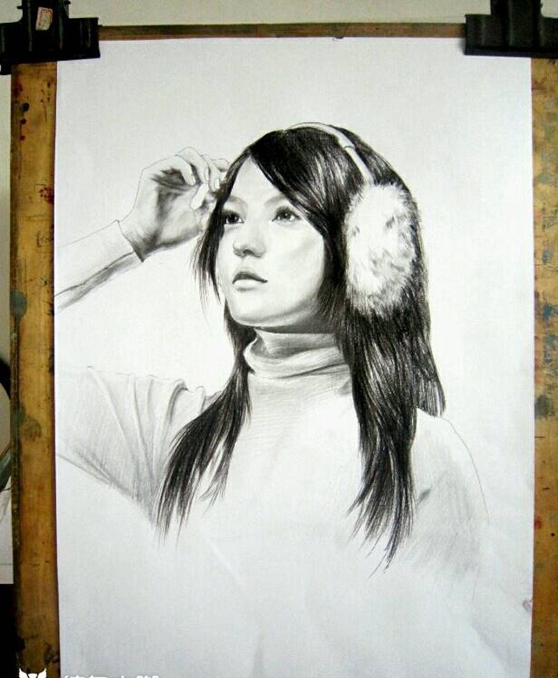 素描作品纹身图片