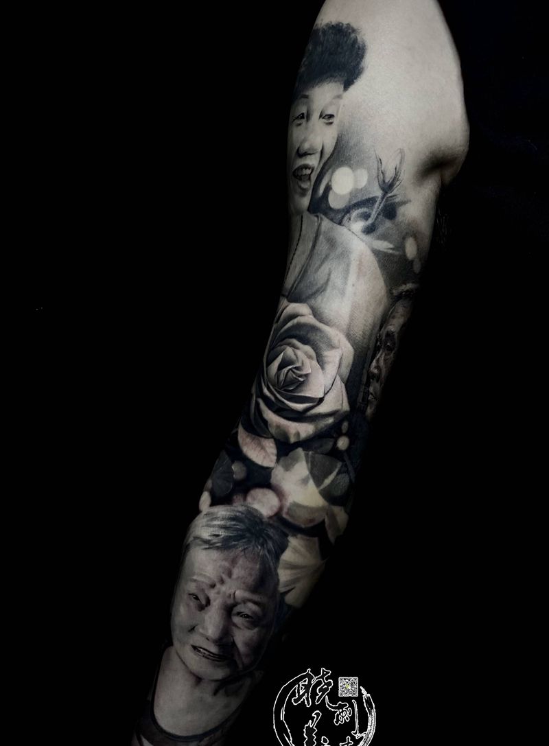一个有意义的纹身纹身图片_手臂欧美写实纹身图案