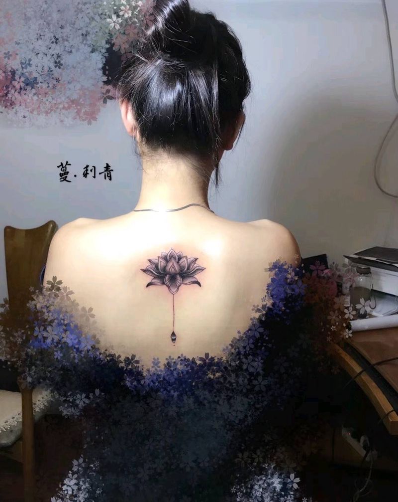 莲纹身图片