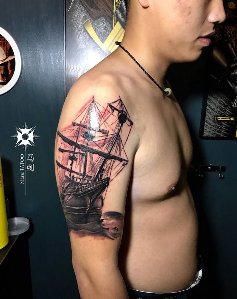 扬帆启航纹身图片