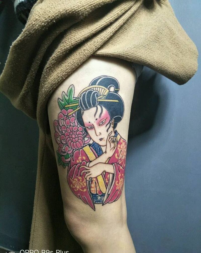 艺妓纹身图片