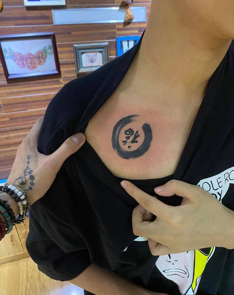 福纹身图片_胸部纹身图案