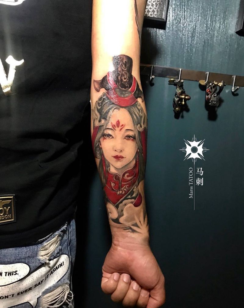 汉美人纹身图片