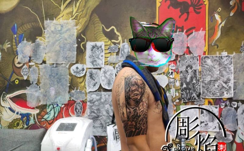 不动明王修改纹身图片_手臂新传统老传统纹身图案