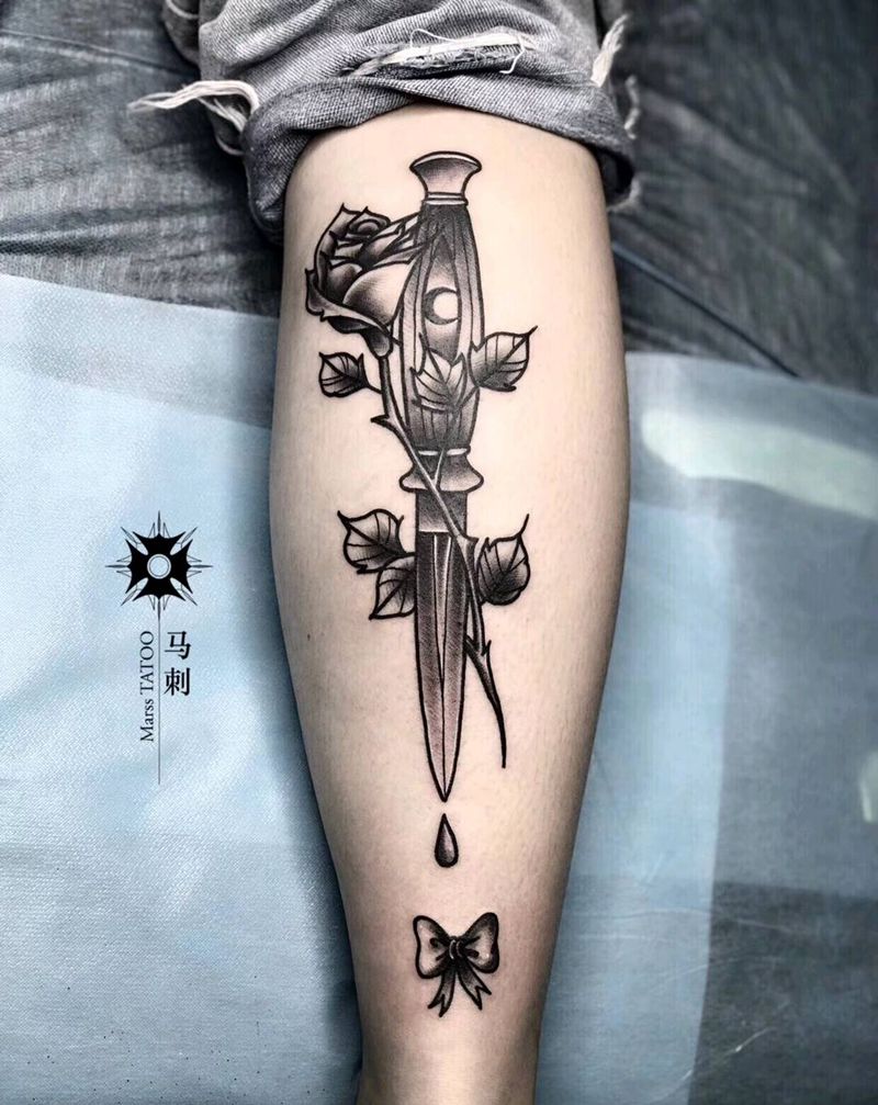 黑暗风oldschool纹身图片_Old School纹身图案