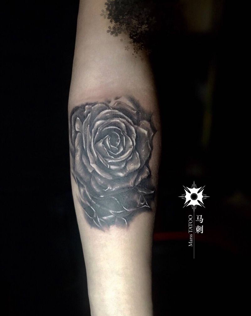 花臂未完纹身图片