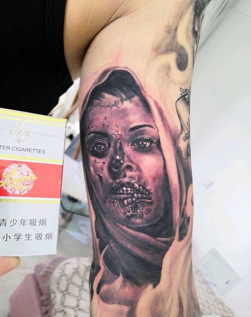 写实人物纹身图片