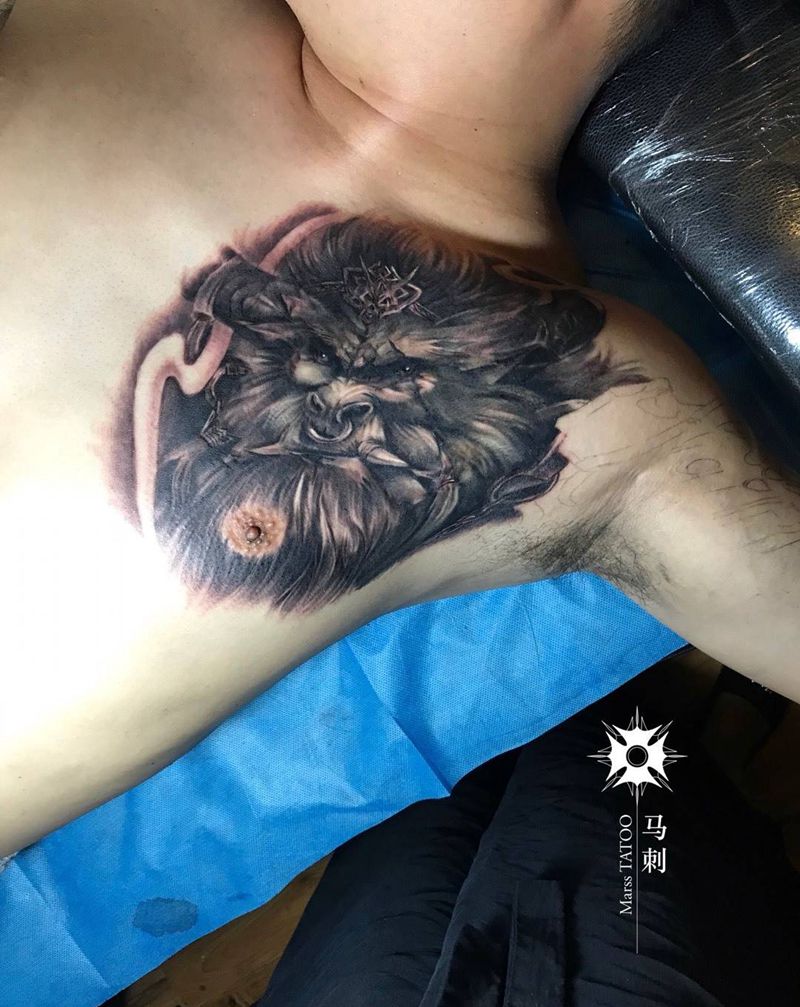 天平大圣完成，铁扇恢复后纹身图片