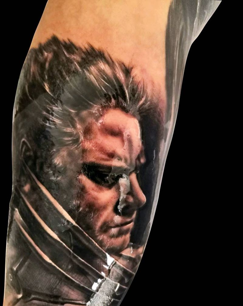 金刚狼写实纹身纹身图片_手臂欧美写实纹身图案
