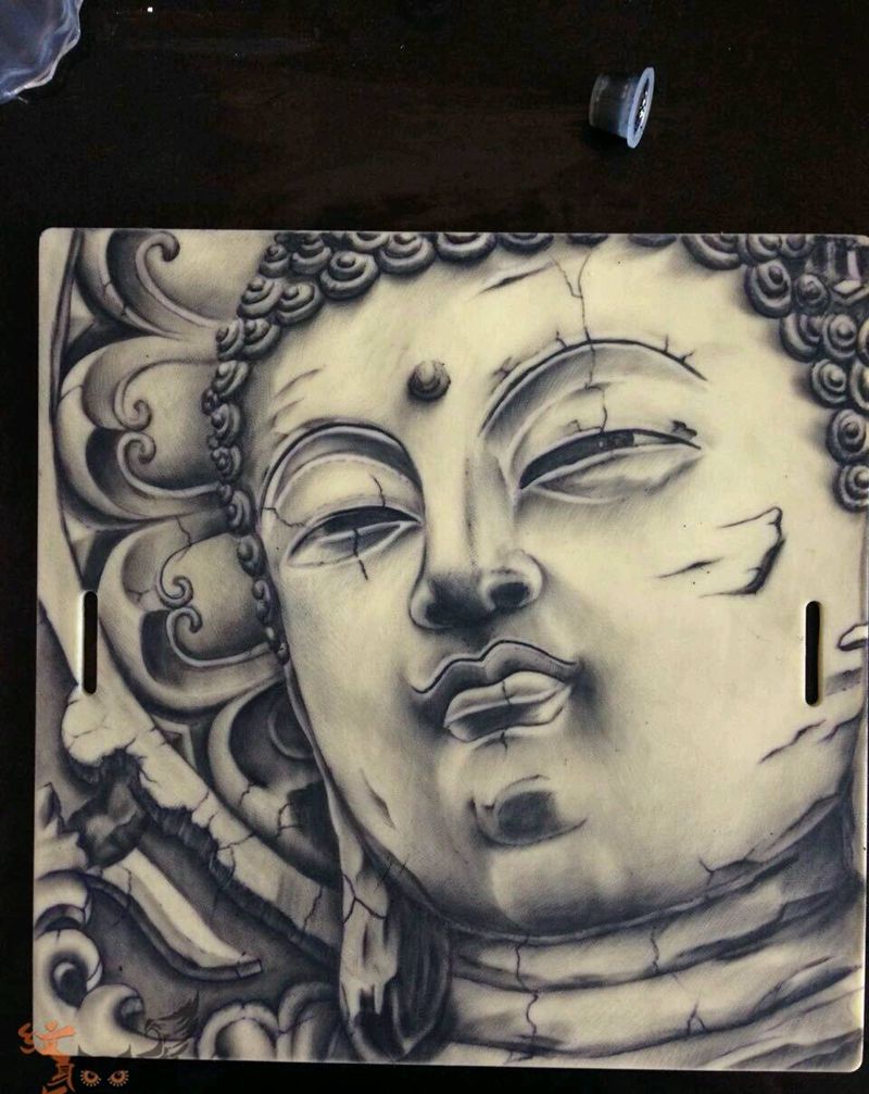 本店学员作品纹身图片_肩部手臂腿部欧美传统肖像写实人物宗教原创纹身图案