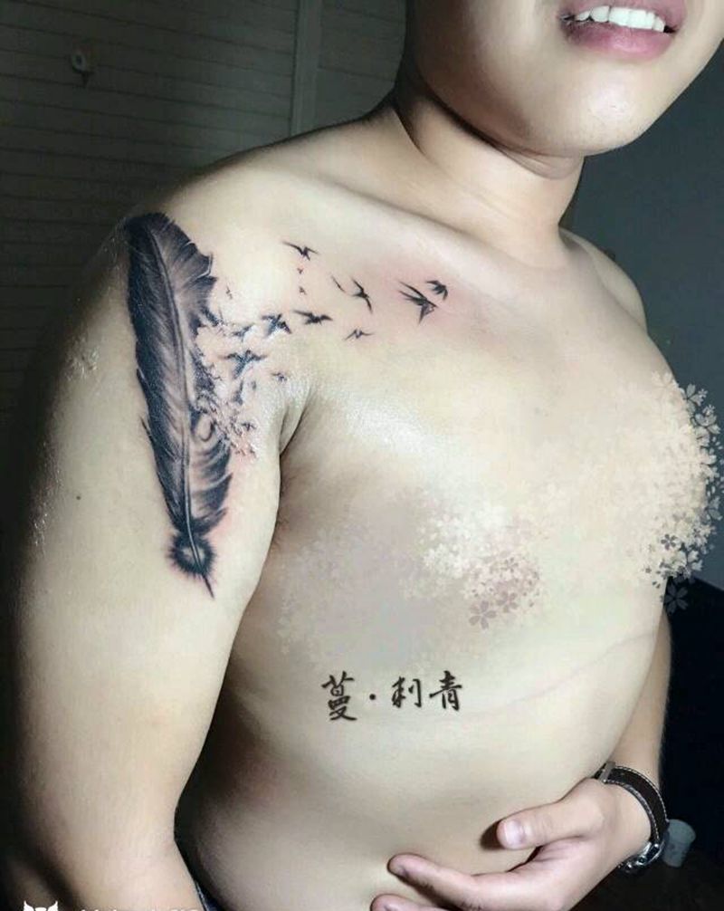 羽化燕纹身图片