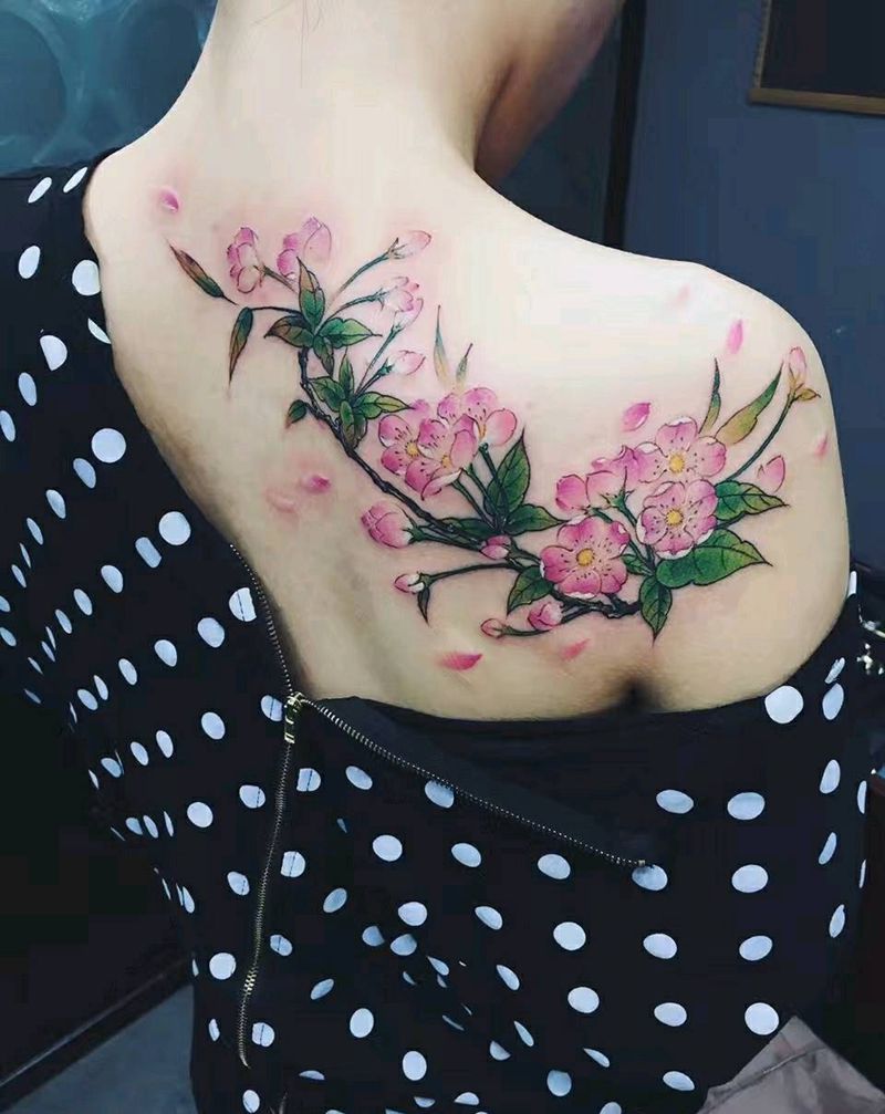 樱花纹身图片