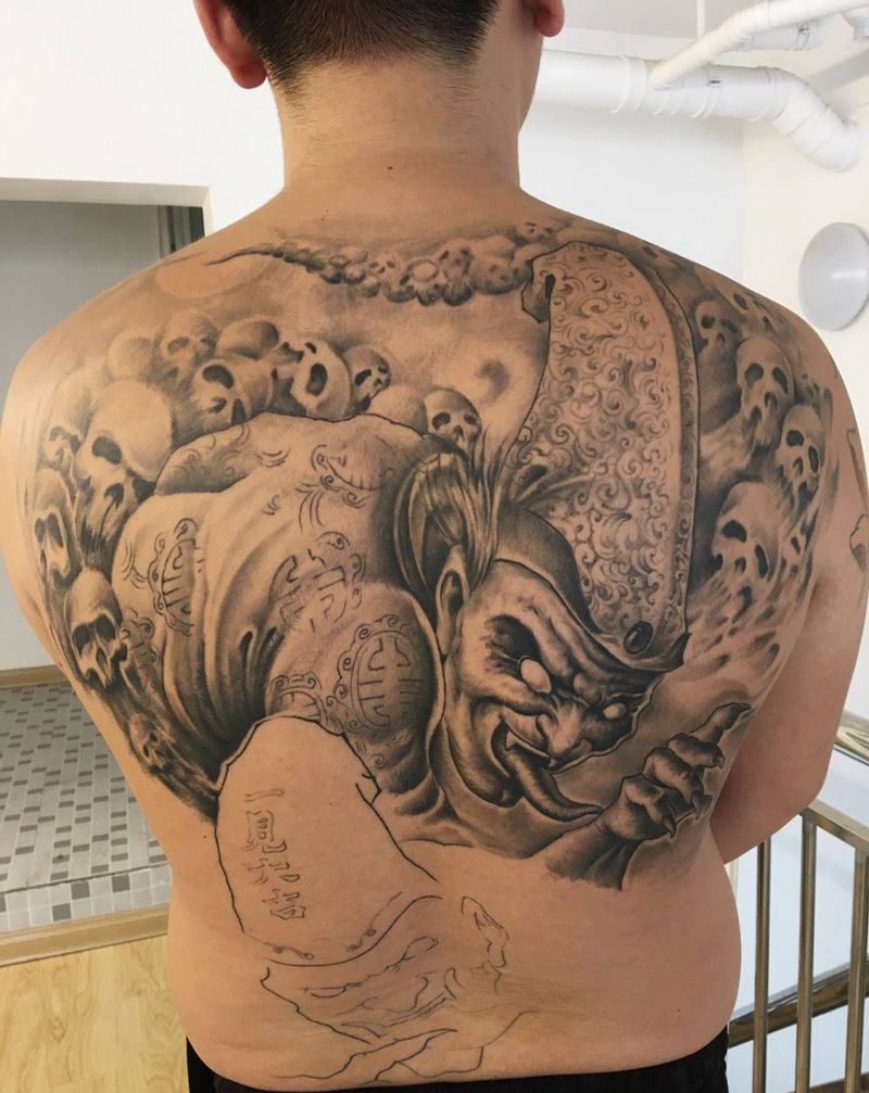 黑白无常纹身图片