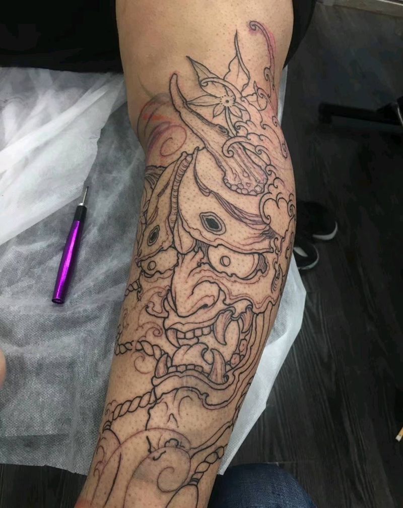 般若包小腿纹身图片