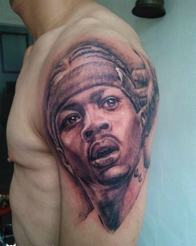 艾弗森纹身图片