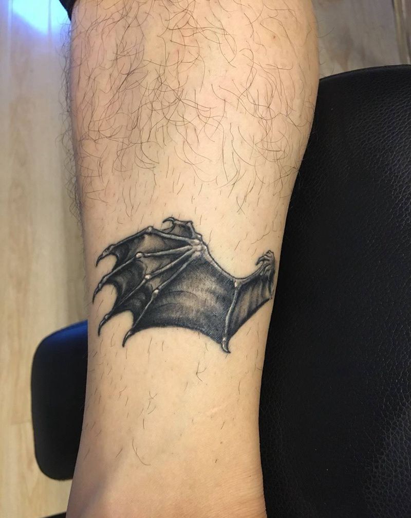 善恶翅膀。纹身图片