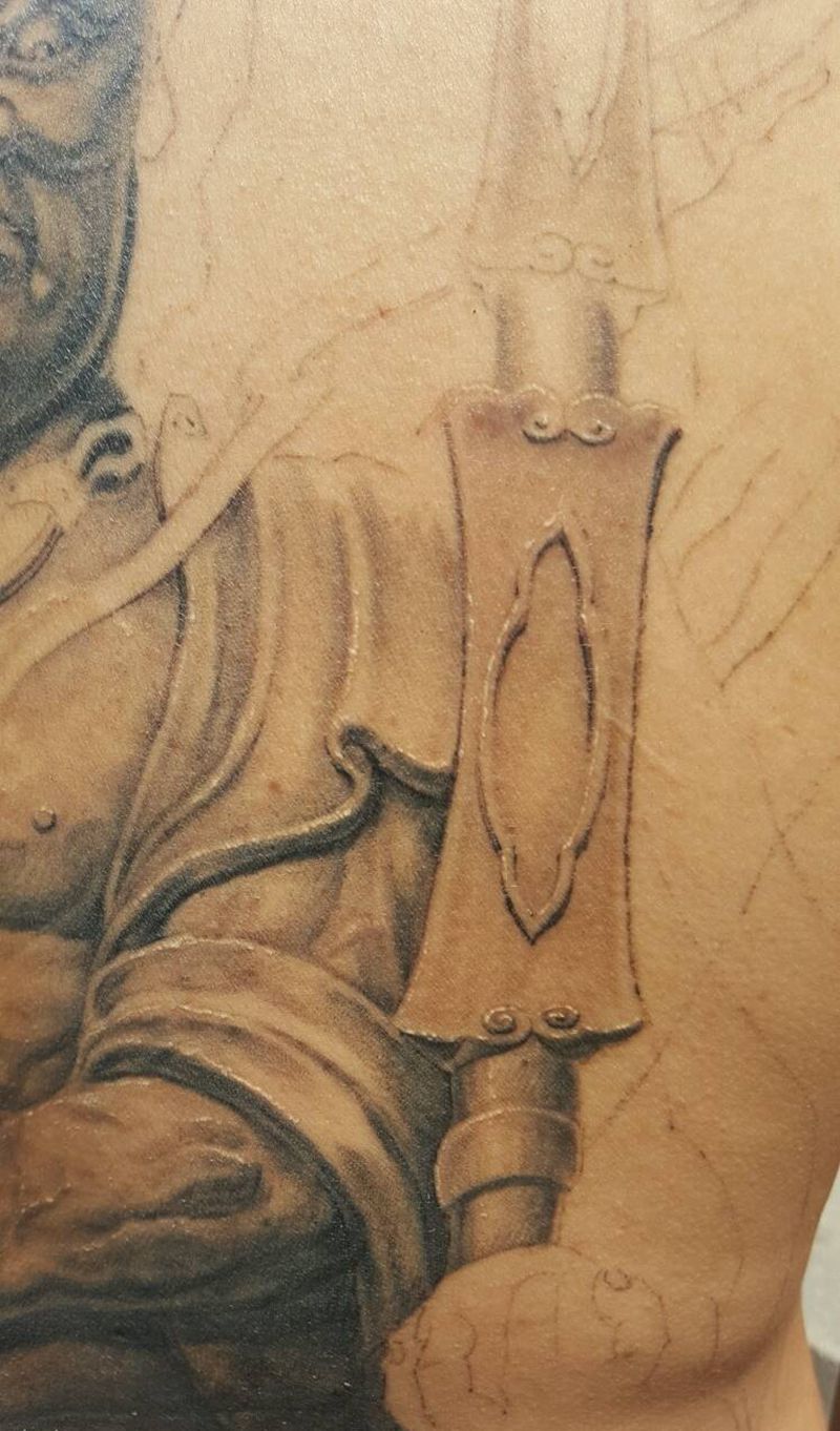 罚纹身图片_背部传统鬼神纹身图案