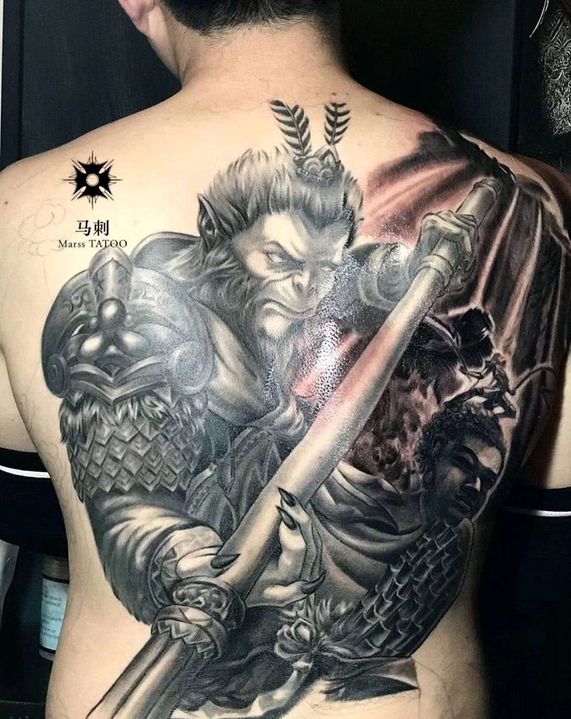 斗战圣佛纹身图片