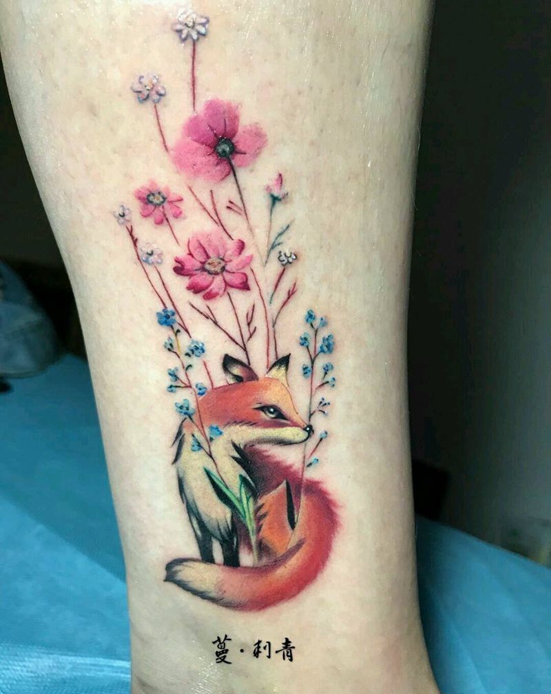小狐狸纹身图片