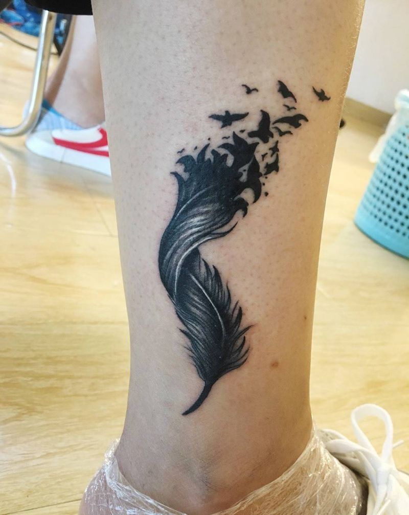 羽毛纹身图片