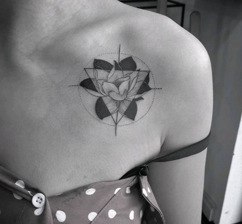 几何花纹身图片