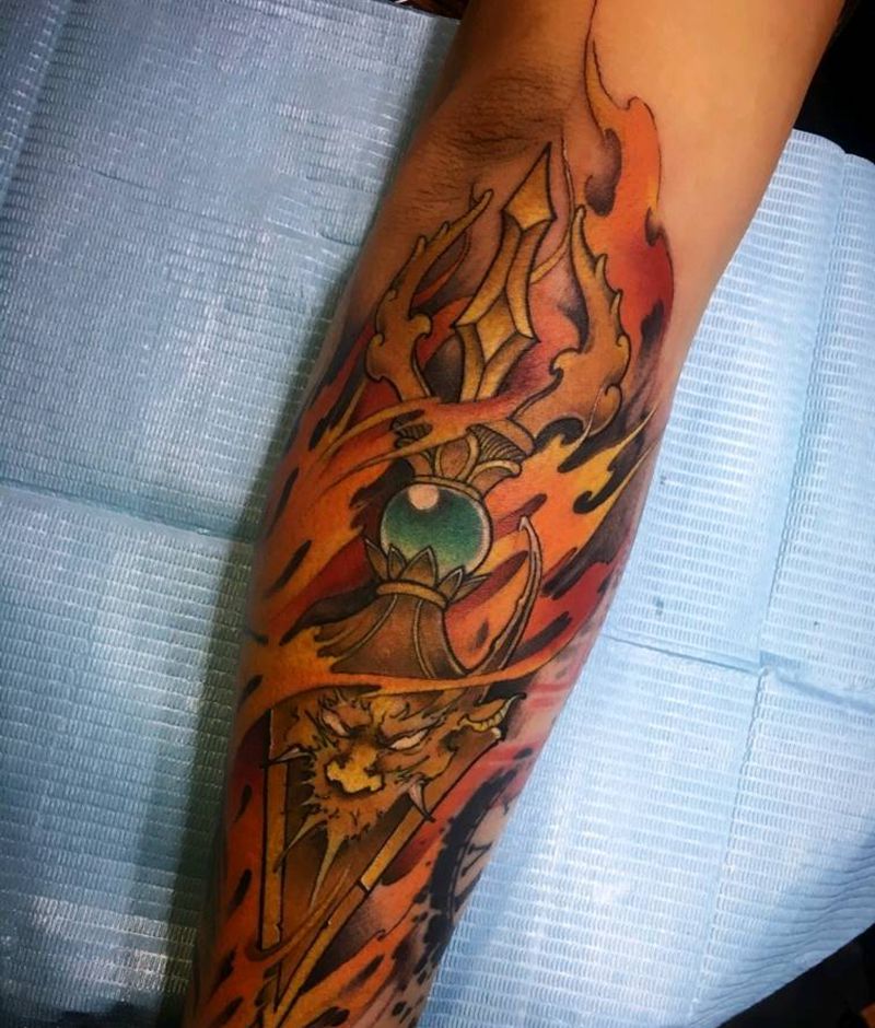 降魔杵纹身图片