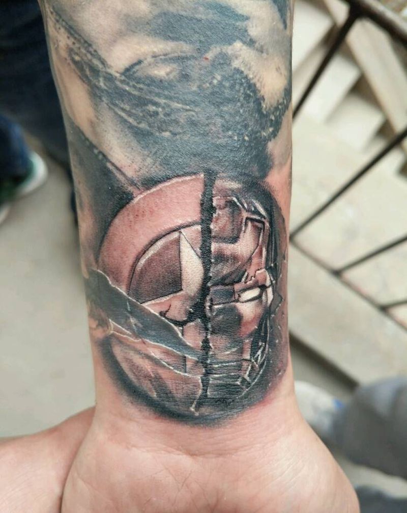 漫威纹身图片_手臂欧美肖像写实人物原创成品纹身图案