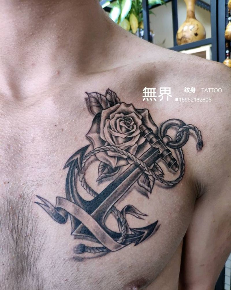 锚纹身图片