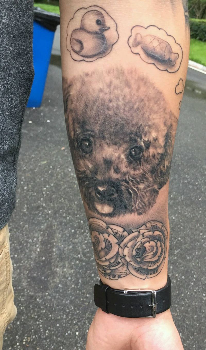 花臂肖像恢复纹身图片_手臂欧美肖像纹身图案