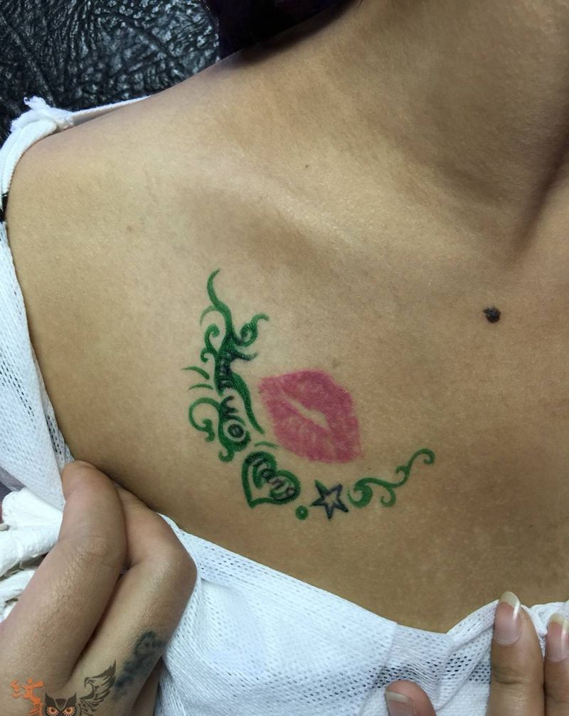 蜕变纹身图片_修改遮盖手稿成品胸部传统图腾原创纹身图案