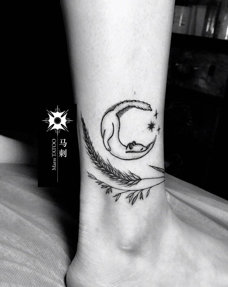 添加麦穗纹身图片