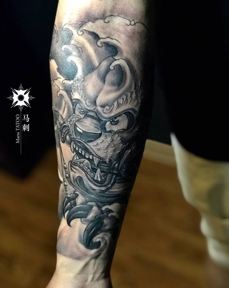 唐师—莲纹身图片