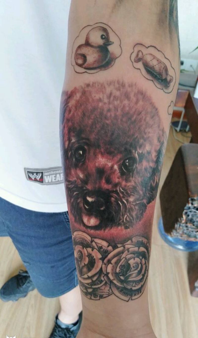 欧美写实纹身图片_手臂欧美肖像写实动物原创成品纹身图案